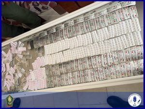 الدرك يضبط 2790 قرصًا من المؤثرات العقلية في روصو ويوقف سيدة أجنبية